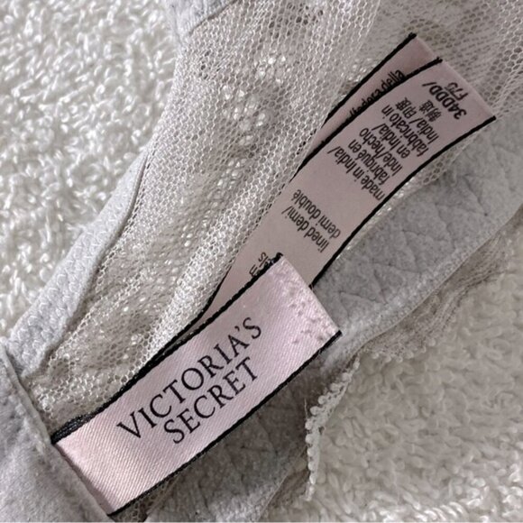 5/$25 Victoria’s Secret Light Grey Dream Angels Lined Demi Bra 34DDD/34F - Picture 9 of 13